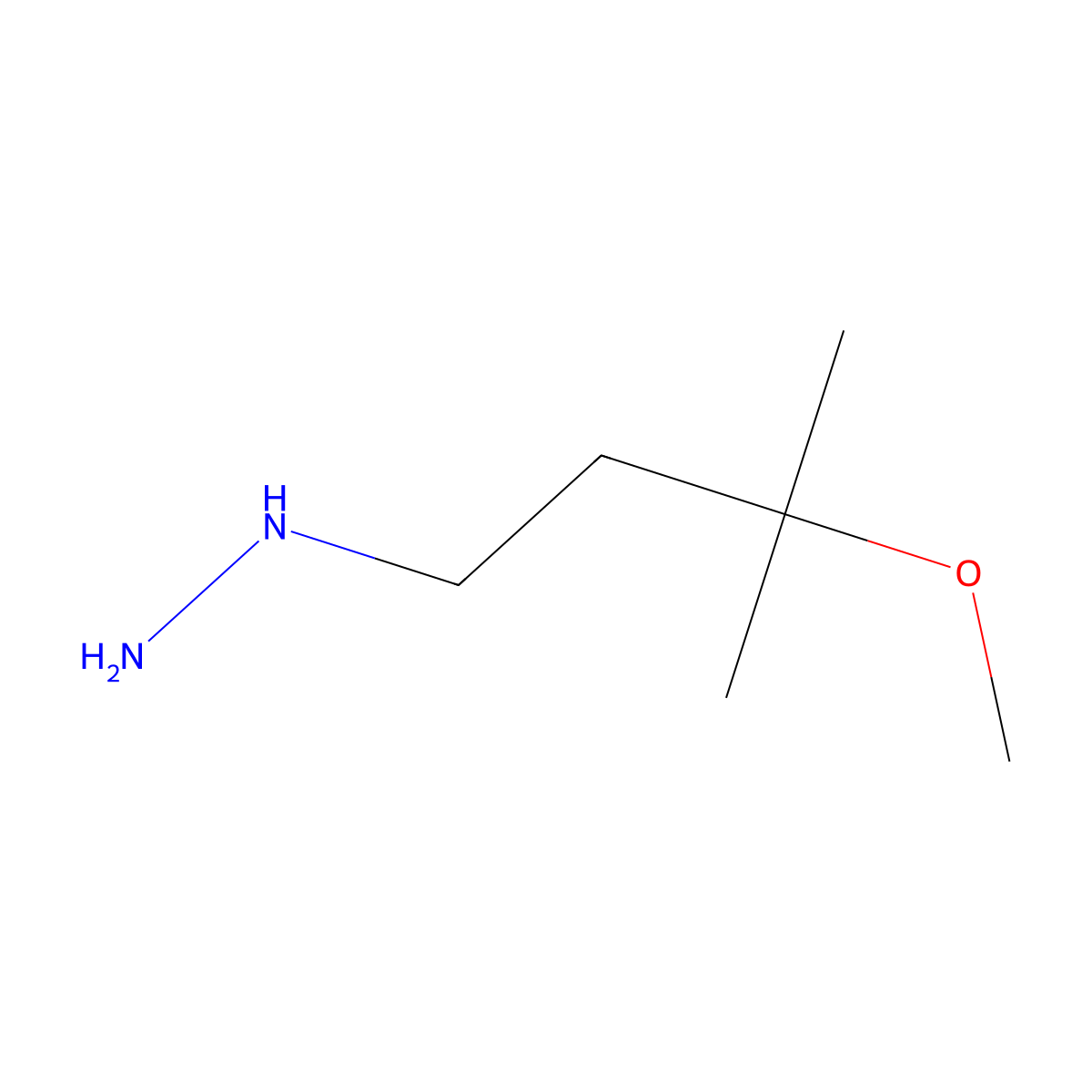 (3-Methoxy-3-methylbutyl)hydrazine molecular structure, CAS 1099657-12-1