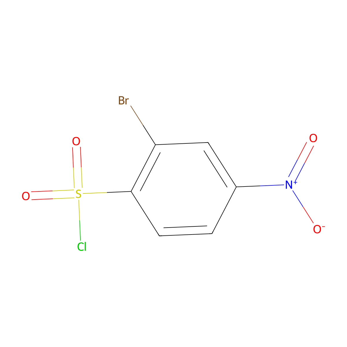 2-Bromo-4-nitrobenzene-1-sulfonyl chloride molecular structure, CAS 1099660-60-2