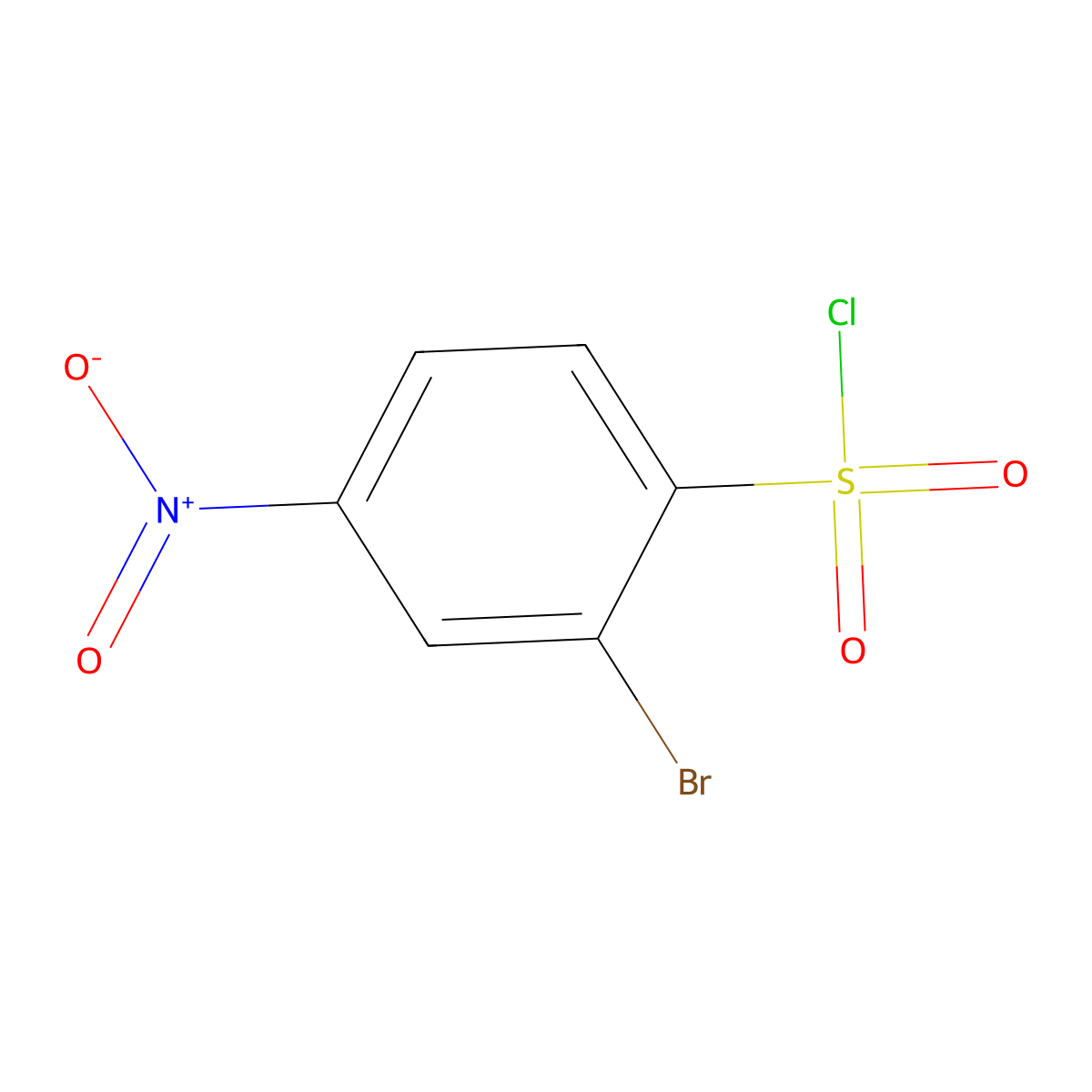 2-Bromo-4-nitrobenzene-1-sulfonyl chloride molecular structure, CAS 1099660-60-2