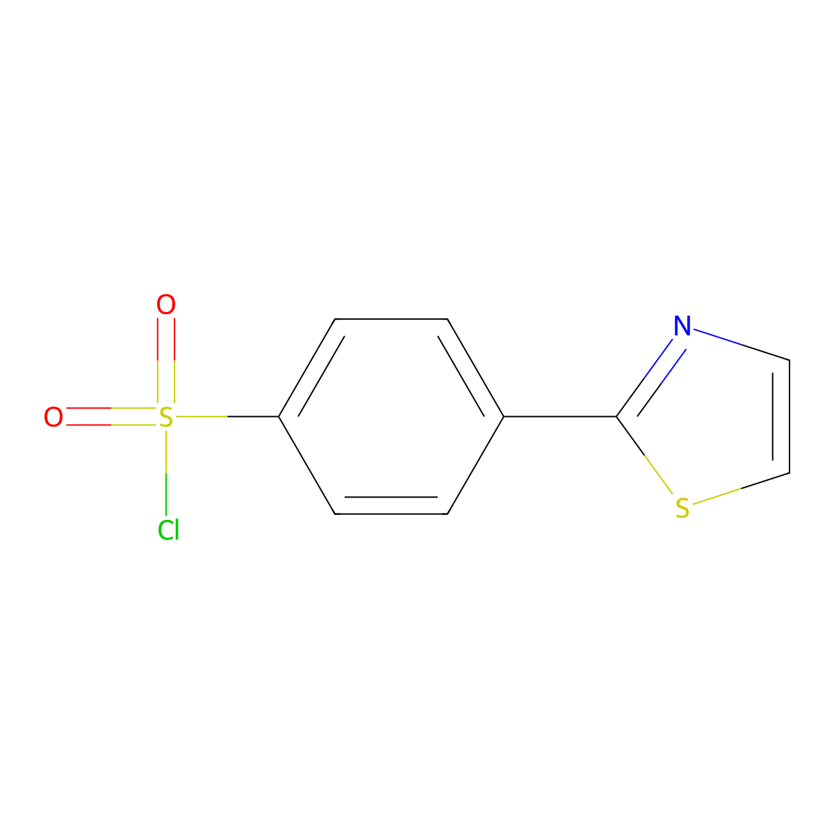 4-(Thiazol-2-YL)benzene-1-sulfonyl chloride molecular structure, CAS 1099660-64-6
