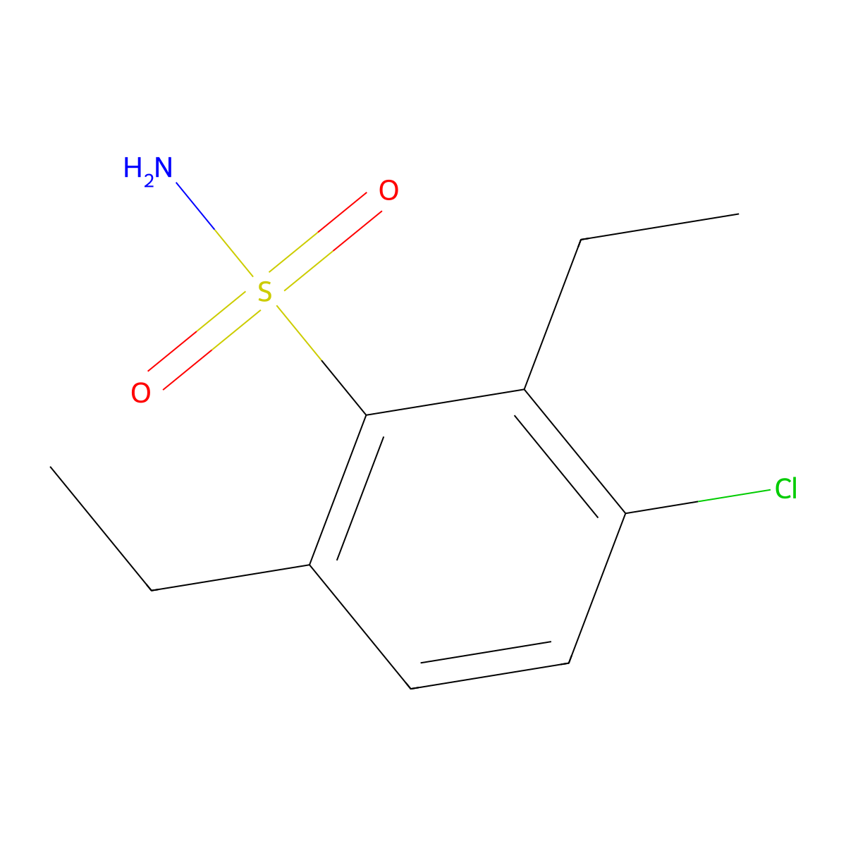 3-Chloro-2,6-diethylbenzenesulfonamide molecular structure, CAS 1099660-69-1