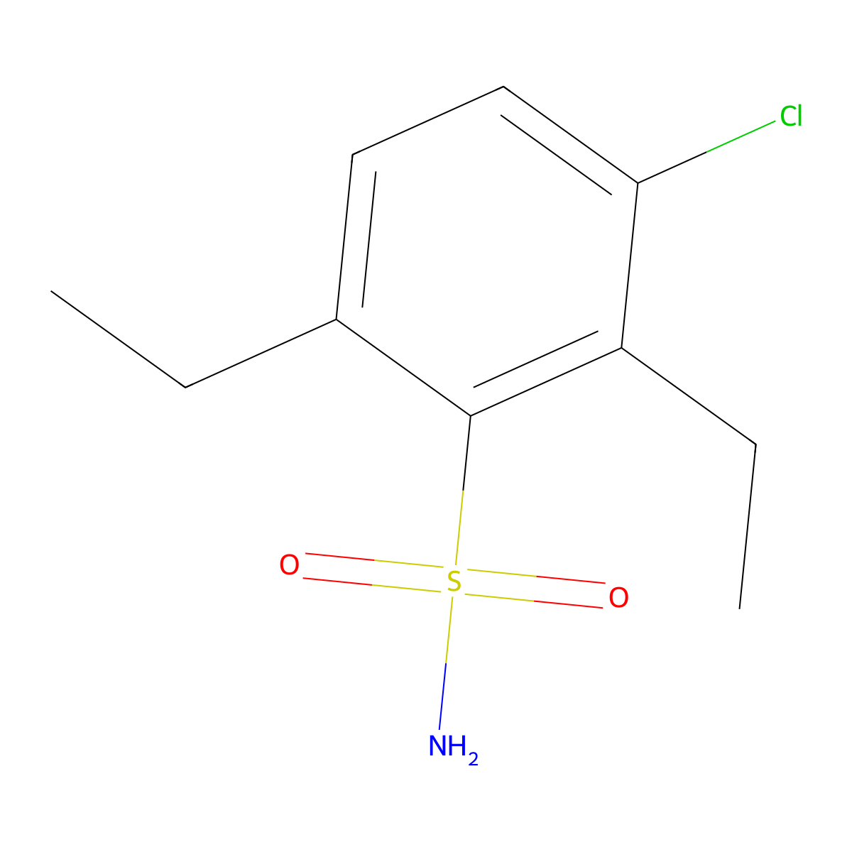 3-Chloro-2,6-diethylbenzenesulfonamide molecular structure, CAS 1099660-69-1