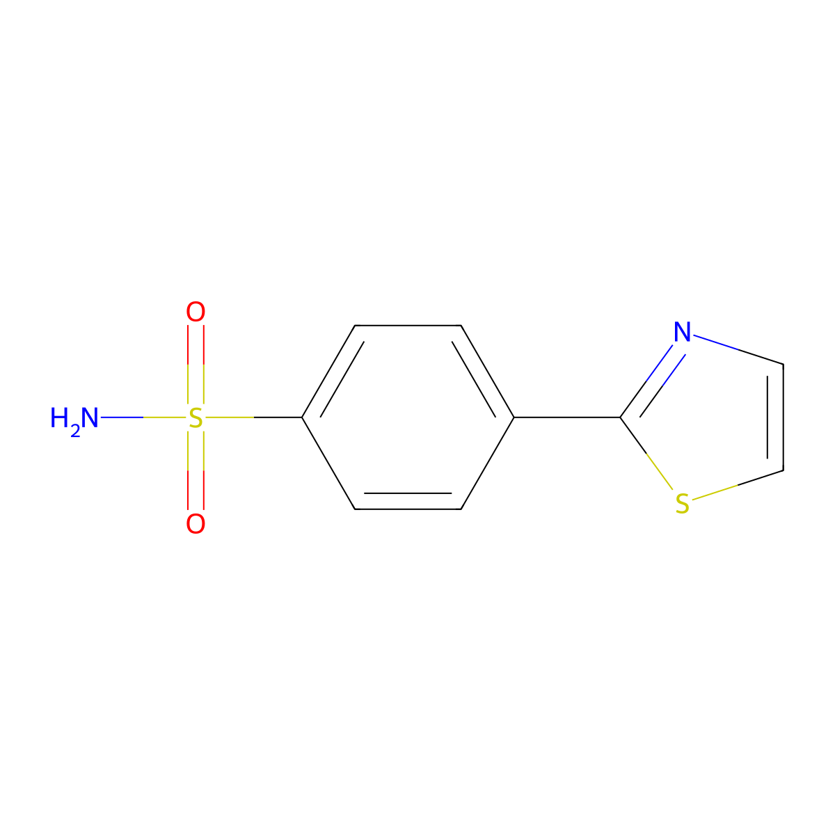 4-(1,3-Thiazol-2-yl)benzene-1-sulfonamide molecular structure, CAS 1099660-77-1