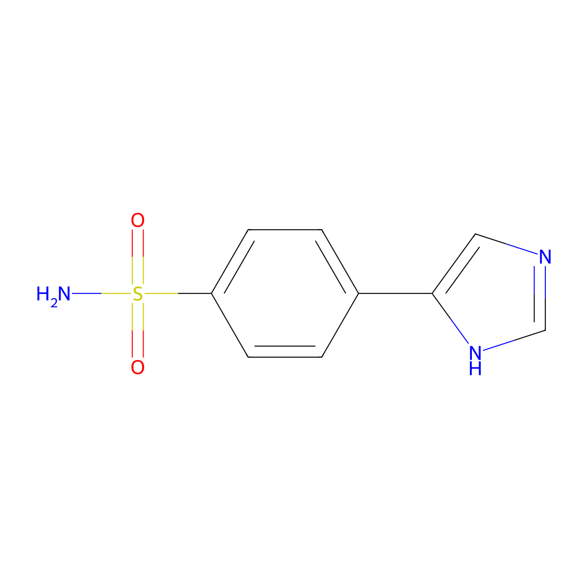 4-(1H-imidazol-4-yl)benzene-1-sulfonamide molecular structure, CAS 1099660-80-6