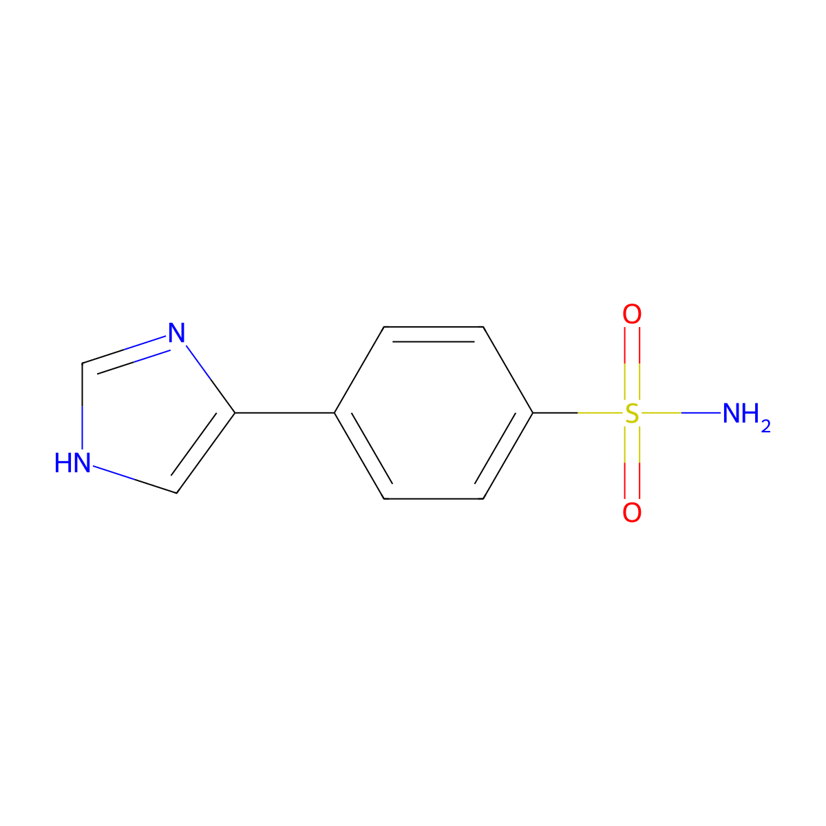 4-(1H-imidazol-4-yl)benzene-1-sulfonamide molecular structure, CAS 1099660-80-6