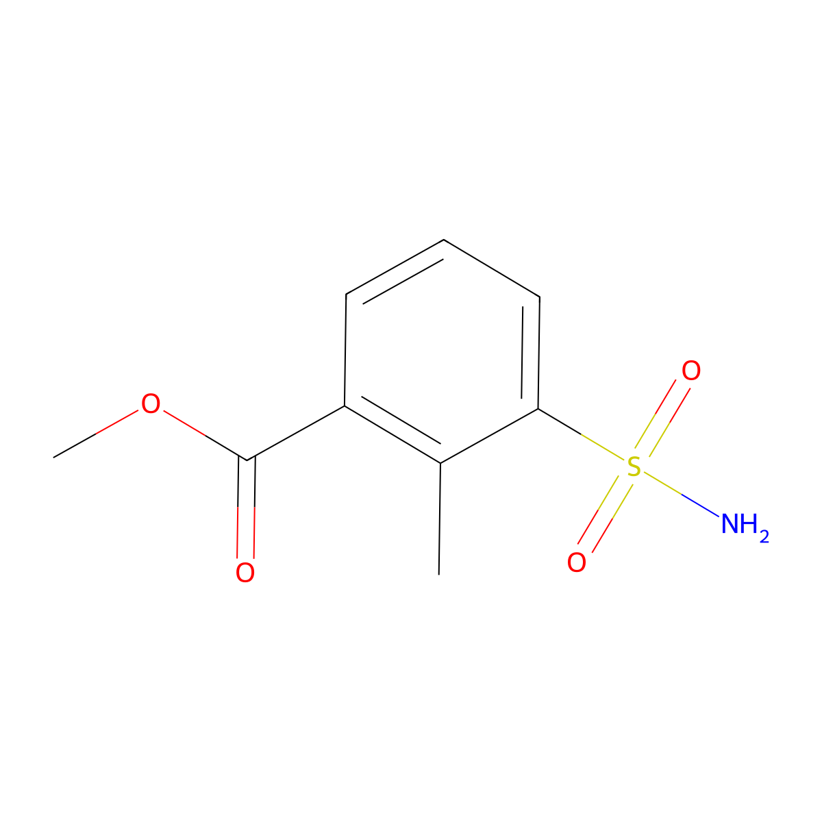 Methyl 2-methyl-3-sulfamoylbenzoate molecular structure, CAS 1099660-85-1