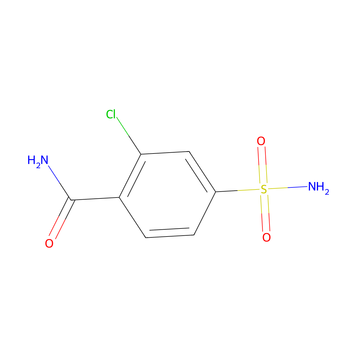 2-Chloro-4-sulfamoylbenzamide molecular structure, CAS 1099660-88-4