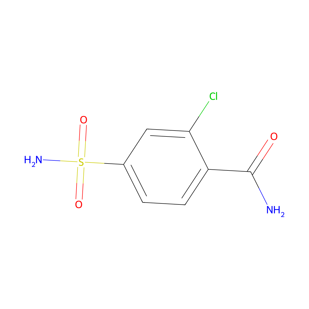 2-Chloro-4-sulfamoylbenzamide molecular structure, CAS 1099660-88-4