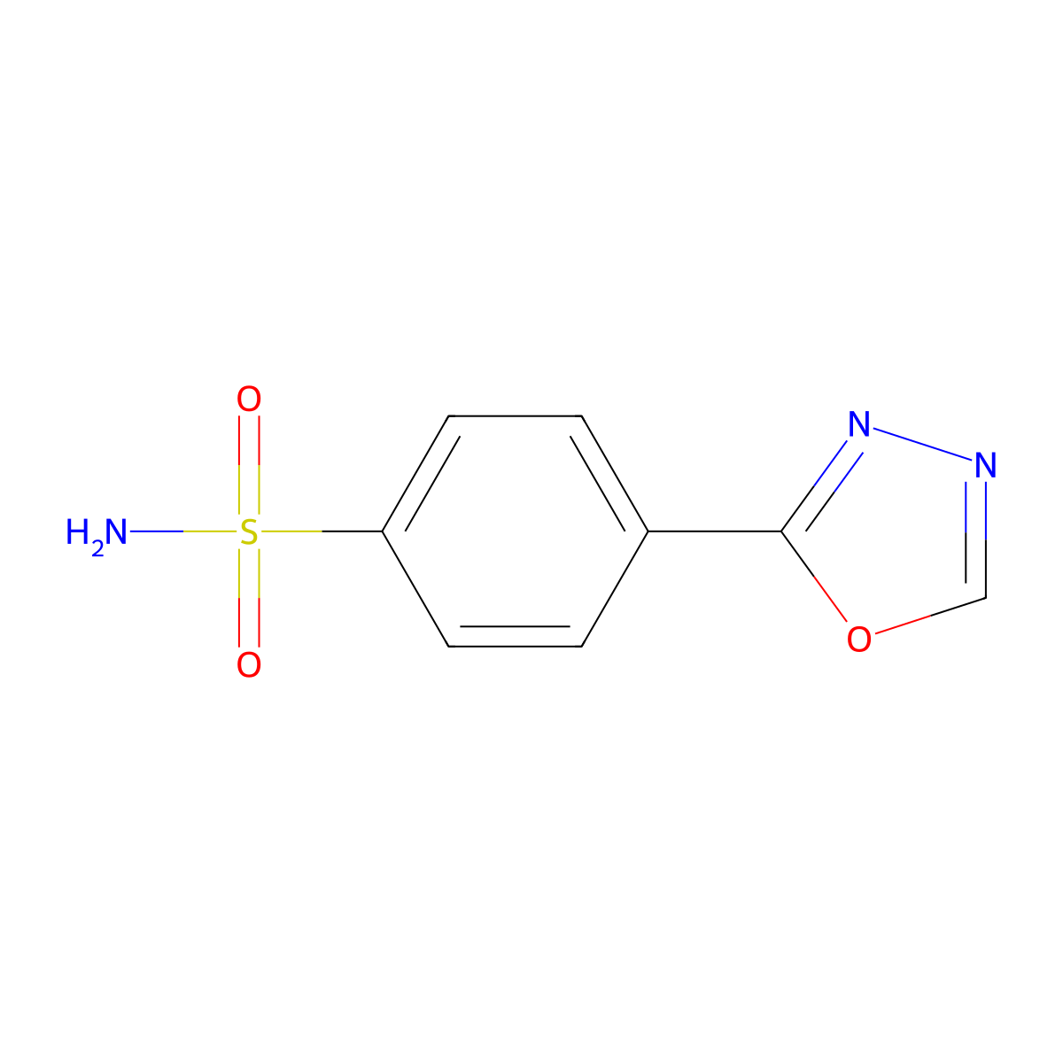 4-(1,3,4-Oxadiazol-2-yl)benzenesulfonamide molecular structure, CAS 1099660-93-1