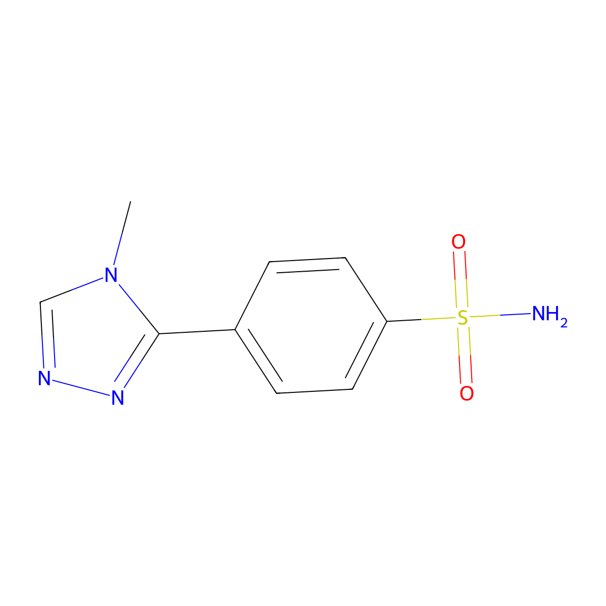 4-(4-methyl-4H-1,2,4-triazol-3-yl)benzene-1-sulfonamide molecular structure, CAS 1099660-95-3