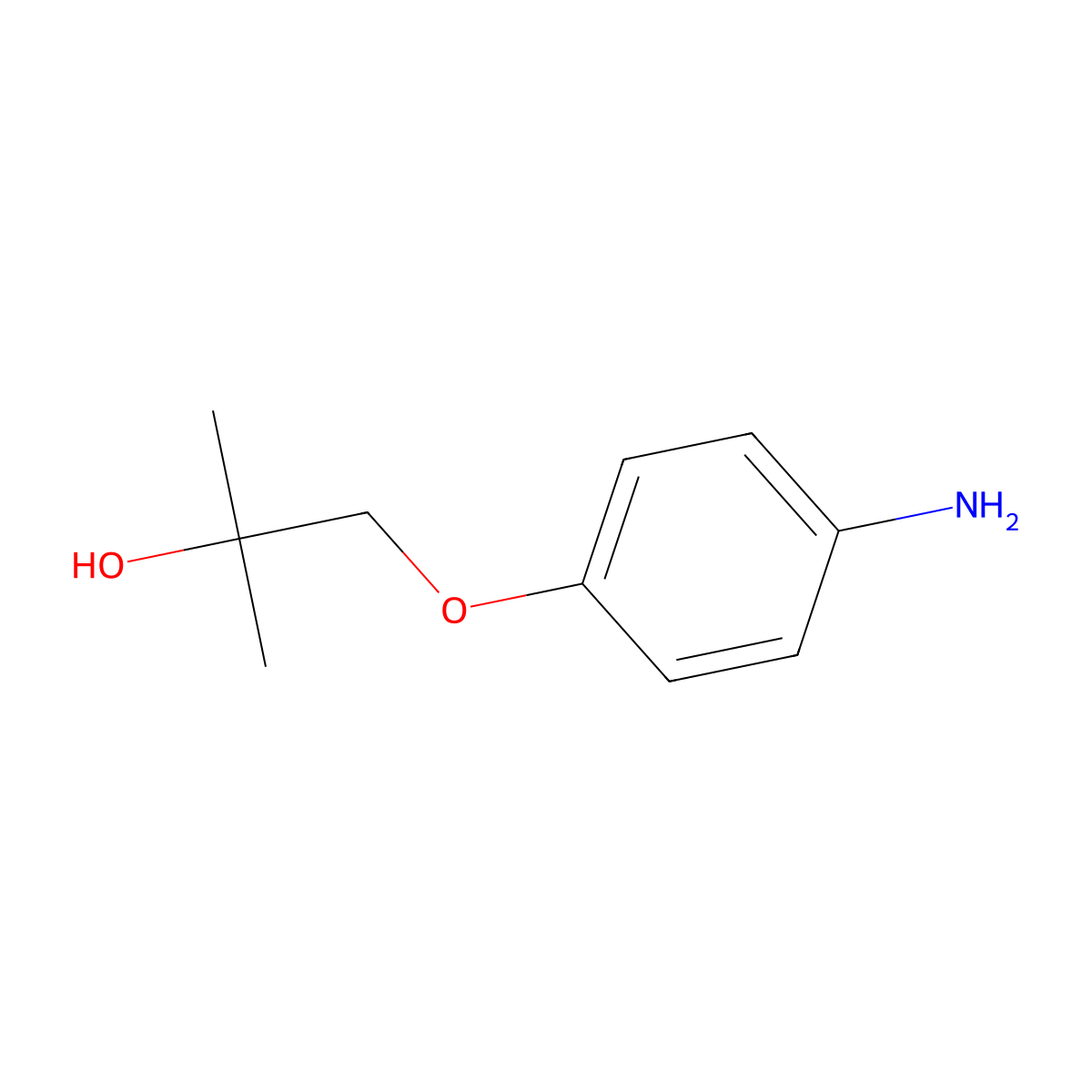 1-(4-Aminophenoxy)-2-methylpropan-2-ol molecular structure, CAS 1099665-23-2