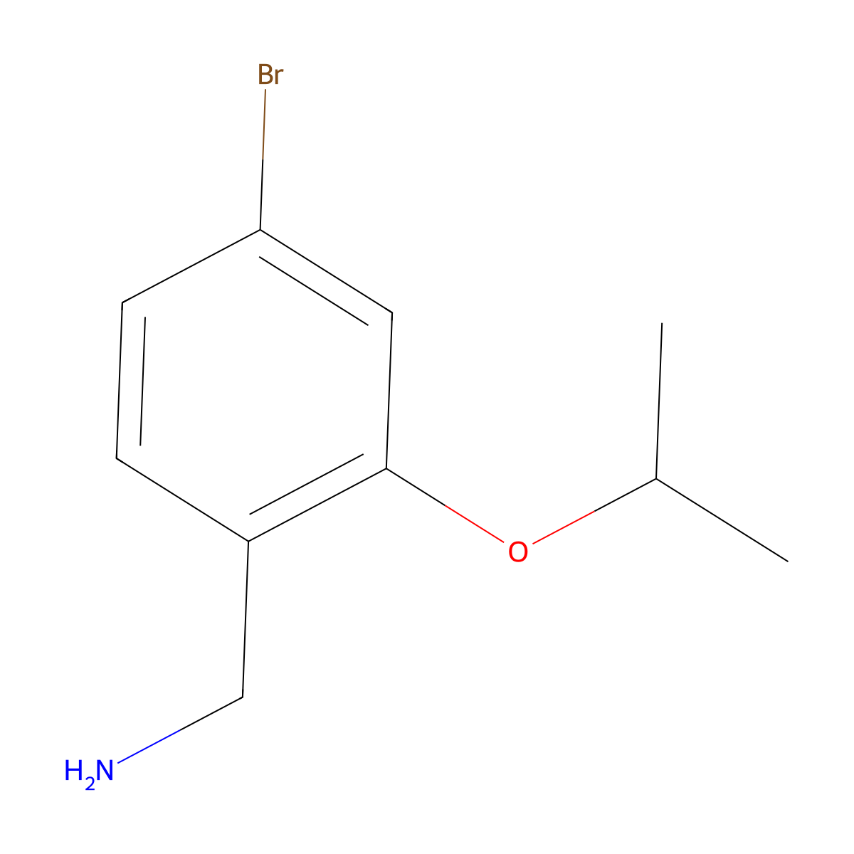 [4-Bromo-2-(propan-2-yloxy)phenyl]methanamine molecular structure, CAS 1099668-73-1