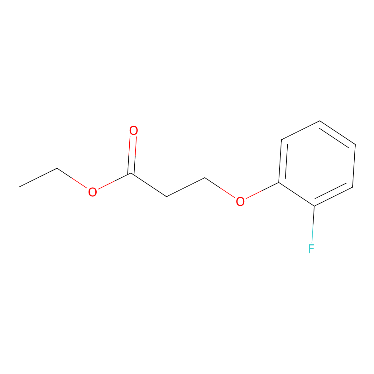 Ethyl 3-(2-fluorophenoxy)propanoate molecular structure, CAS 1099670-07-1