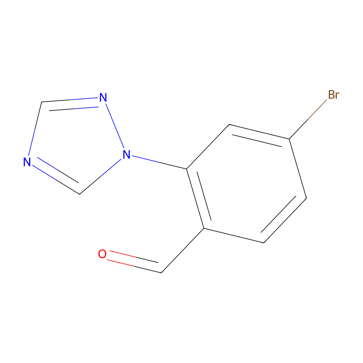 4-Bromo-2-(1H-1,2,4-triazol-1-YL)benzaldehyde molecular structure, CAS 1099671-87-0