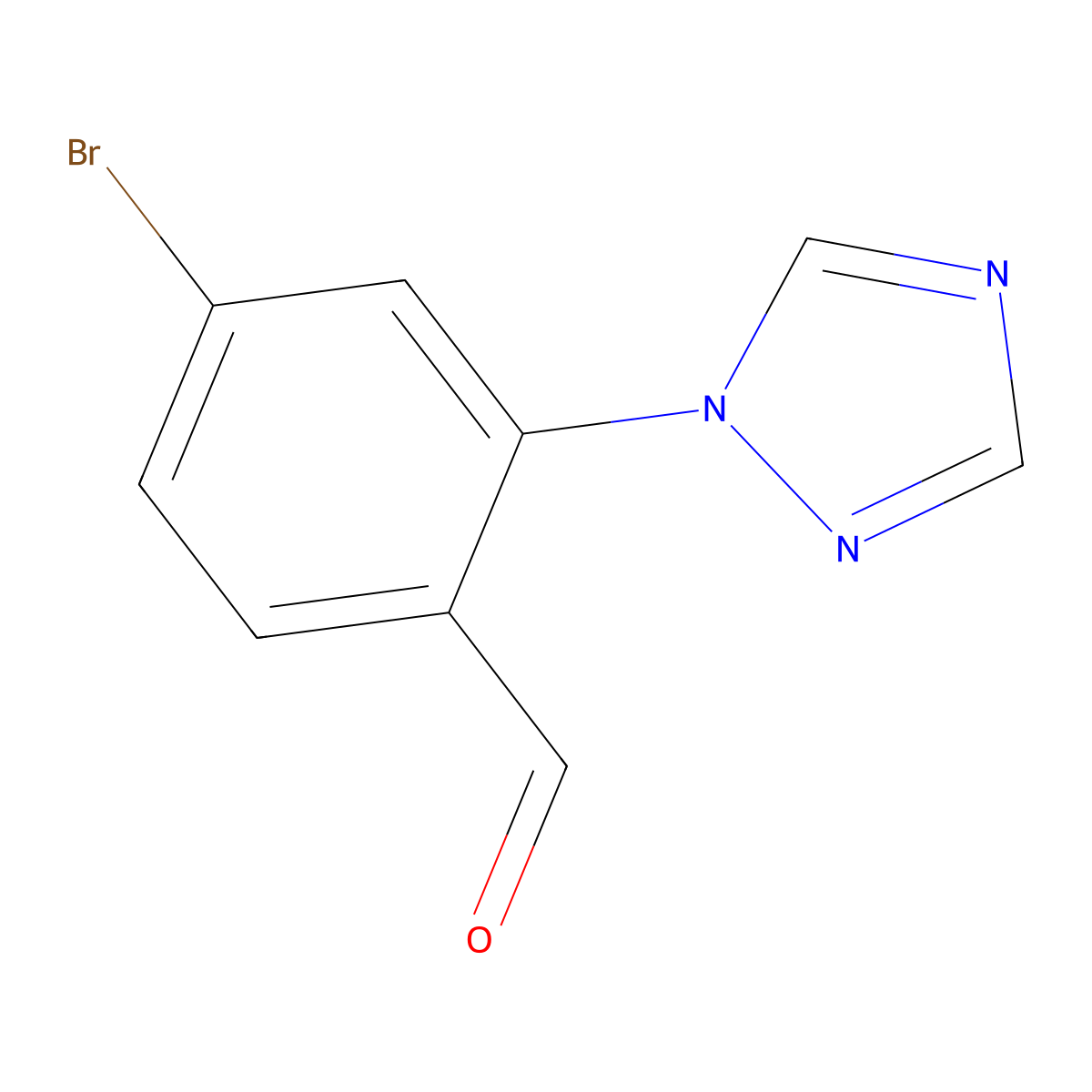 4-Bromo-2-(1H-1,2,4-triazol-1-YL)benzaldehyde molecular structure, CAS 1099671-87-0