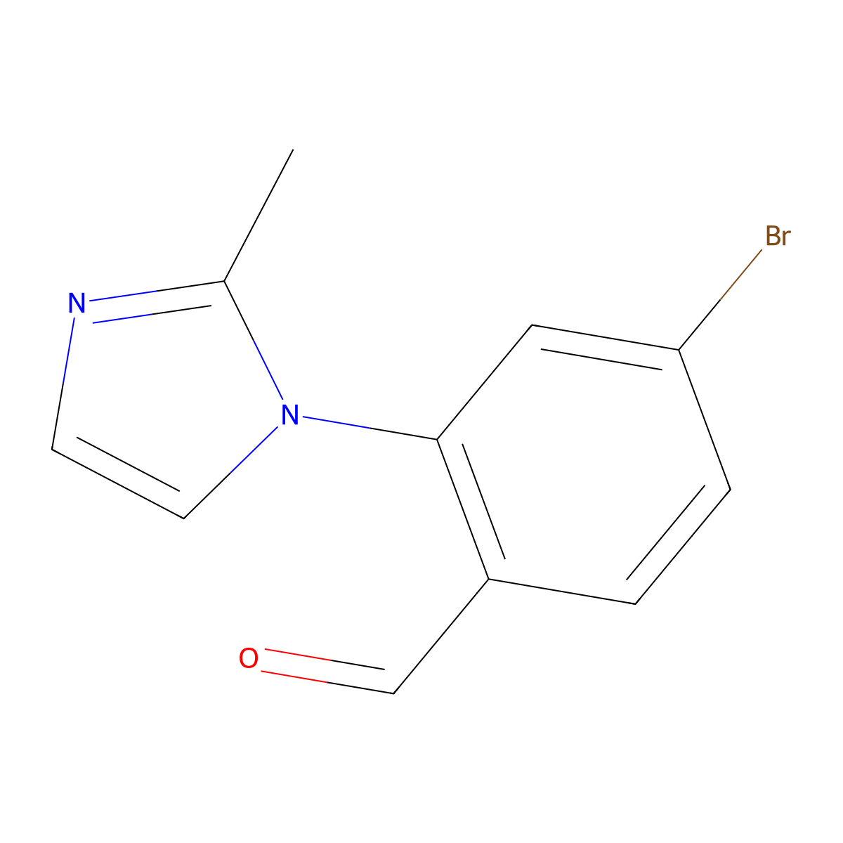 4-Bromo-2-(2-methyl-1H-imidazol-1-YL)benzaldehyde molecular structure, CAS 1099671-88-1