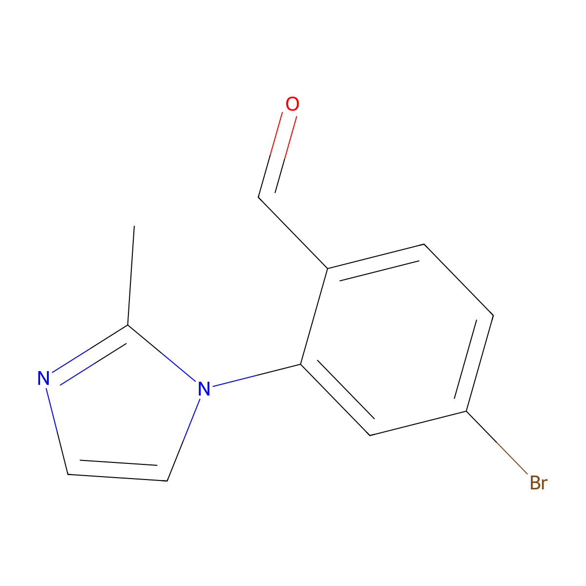 4-Bromo-2-(2-methyl-1H-imidazol-1-YL)benzaldehyde molecular structure, CAS 1099671-88-1