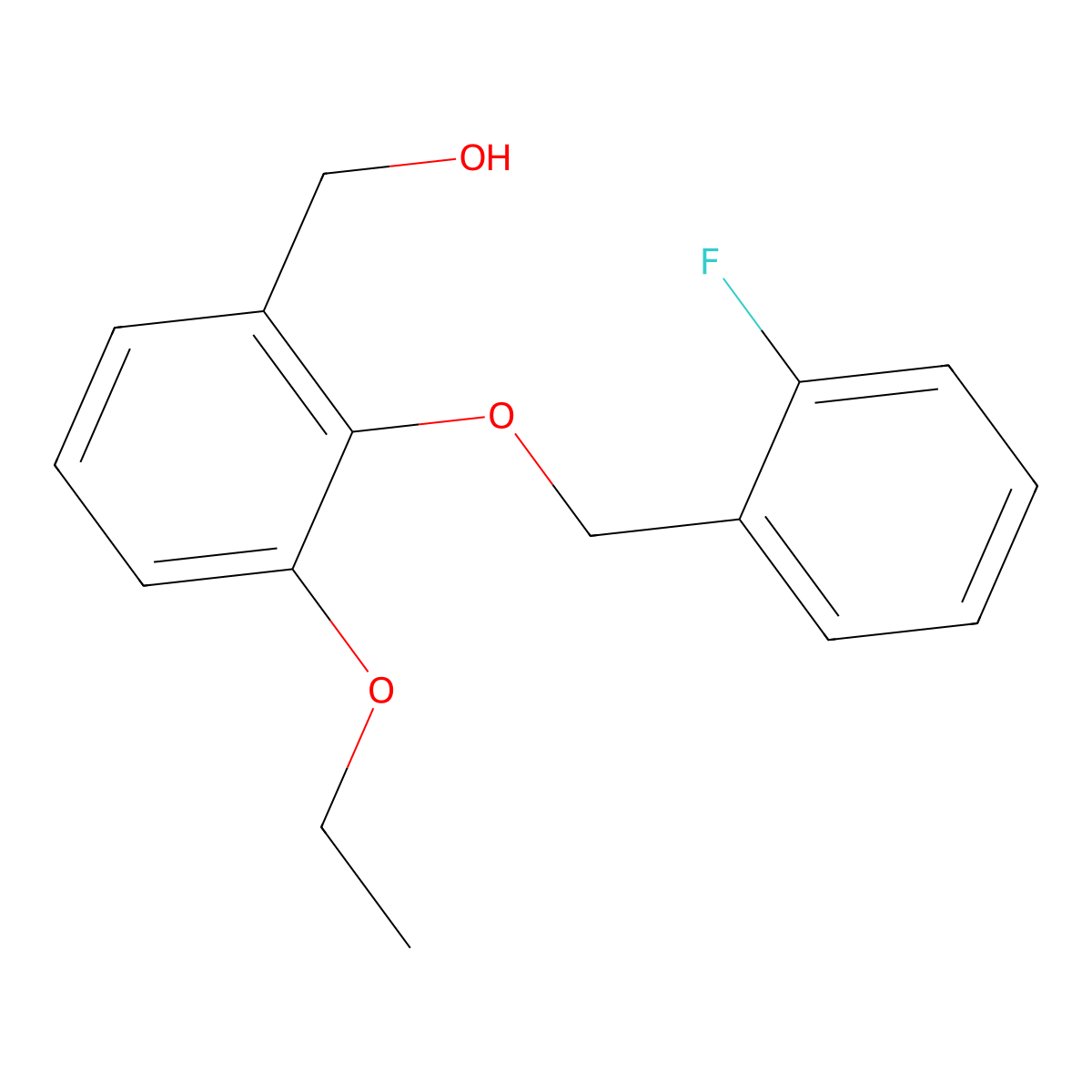 3-Ethoxy-2-[(2-fluorophenyl)methoxy]benzenemethanol molecular structure, CAS 1099672-30-6