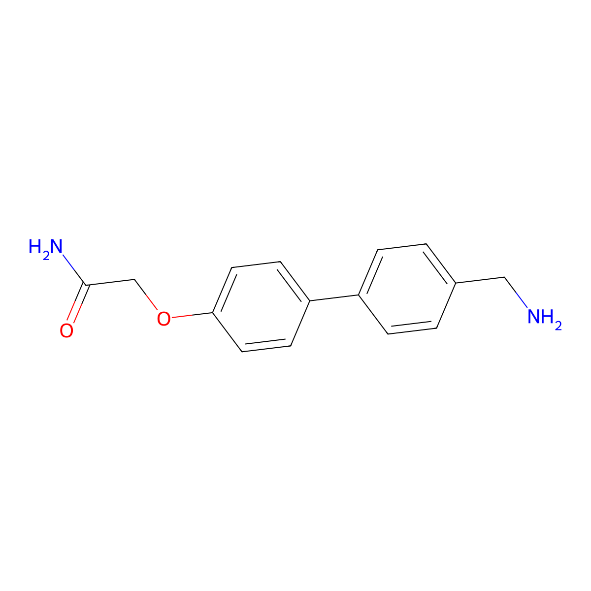 2-{4-[4-(Aminomethyl)phenyl]phenoxy}acetamide molecular structure, CAS 1099675-86-1