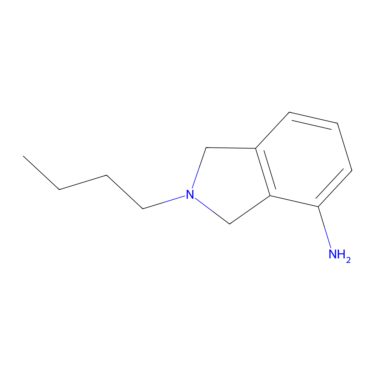 2-butyl-2,3-dihydro-1H-isoindol-4-amine molecular structure, CAS 1099677-28-7
