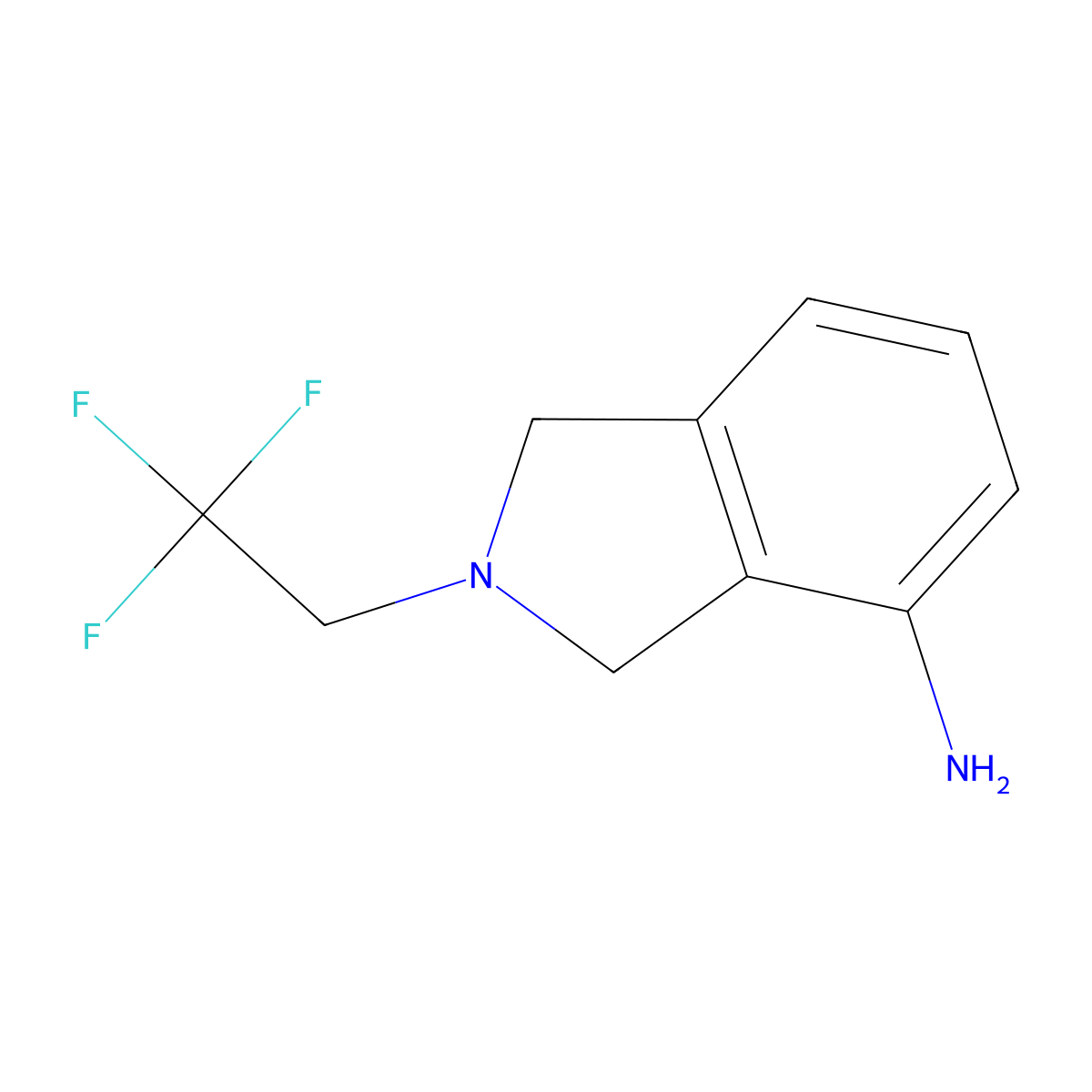 2-(2,2,2-trifluoroethyl)-2,3-dihydro-1H-isoindol-4-amine molecular structure, CAS 1099677-70-9