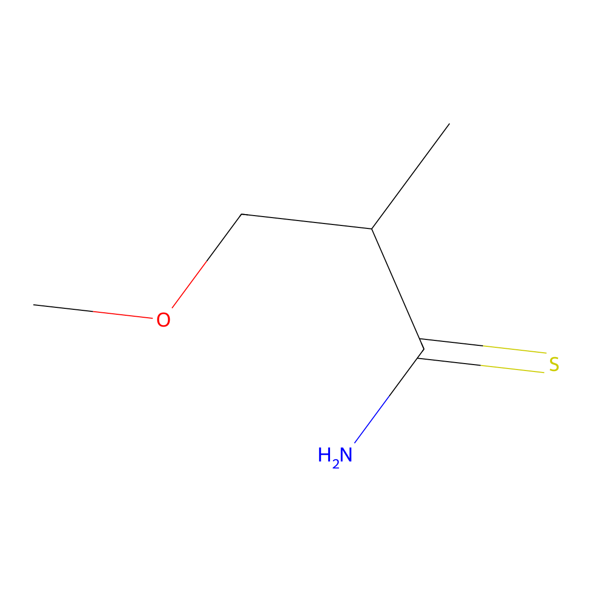 3-Methoxy-2-methylpropanethioamide molecular structure, CAS 1099678-65-5