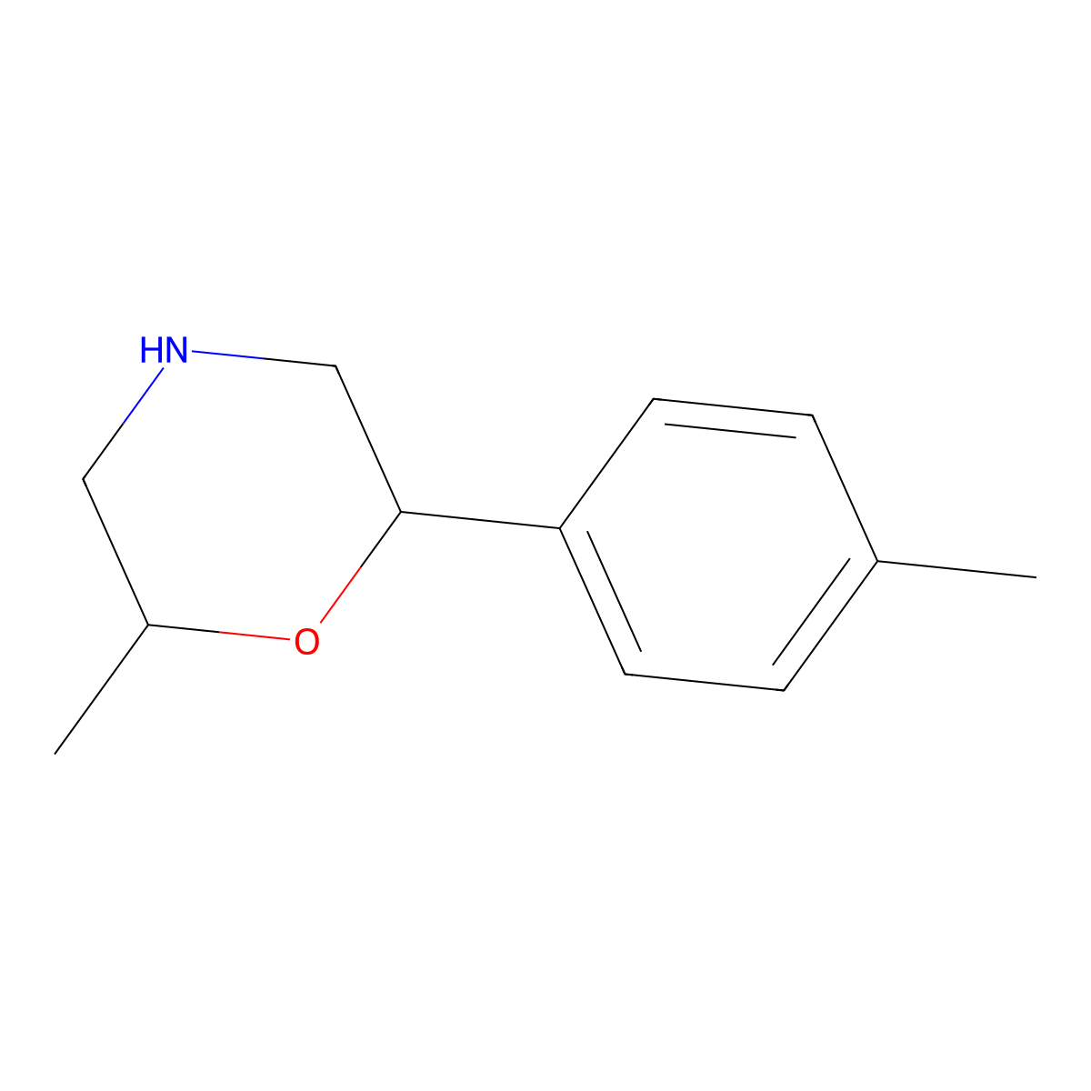 2-Methyl-6-(4-methylphenyl)morpholine molecular structure, CAS 1099679-60-3