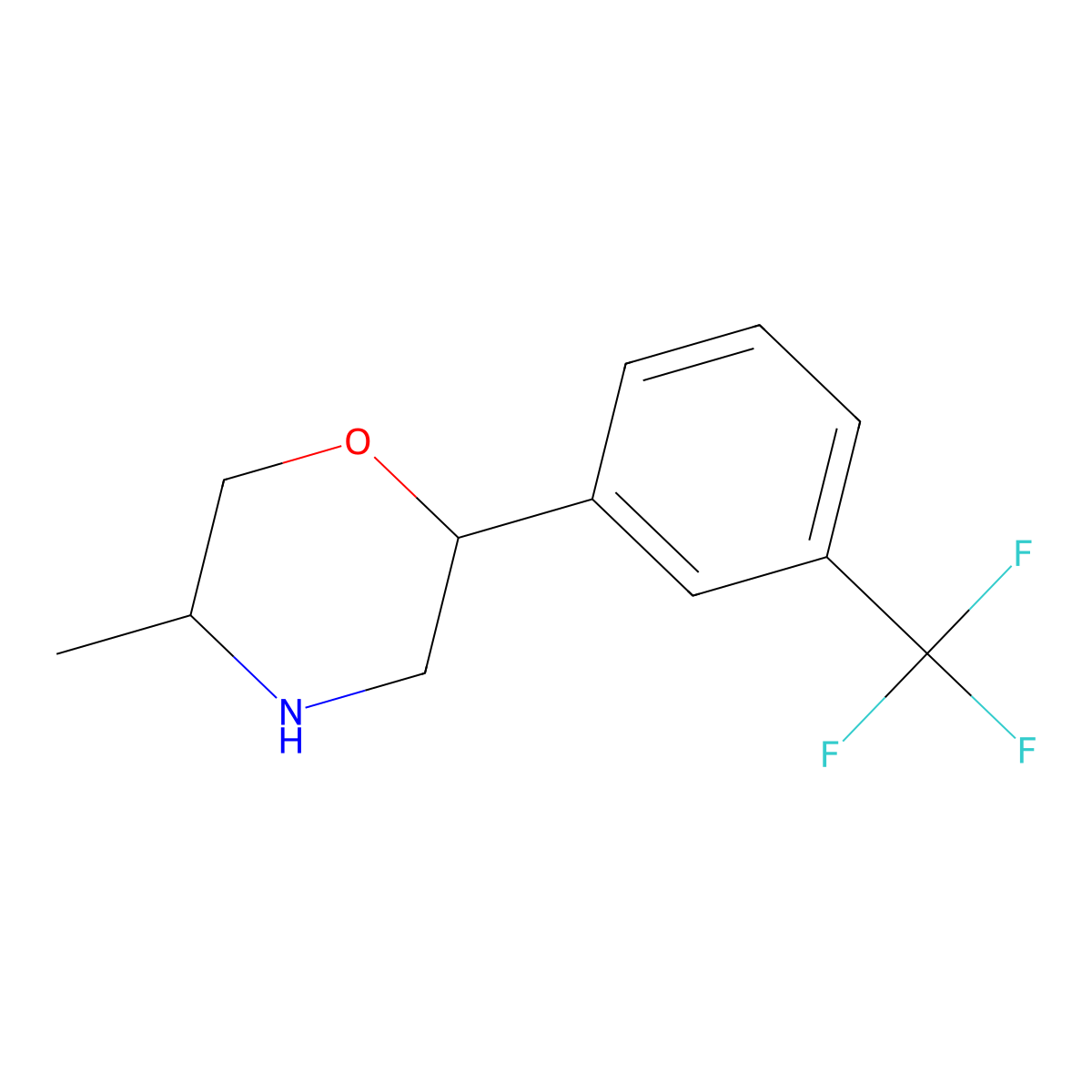 5-Methyl-2-[3-(trifluoromethyl)phenyl]morpholine molecular structure, CAS 1099679-67-0