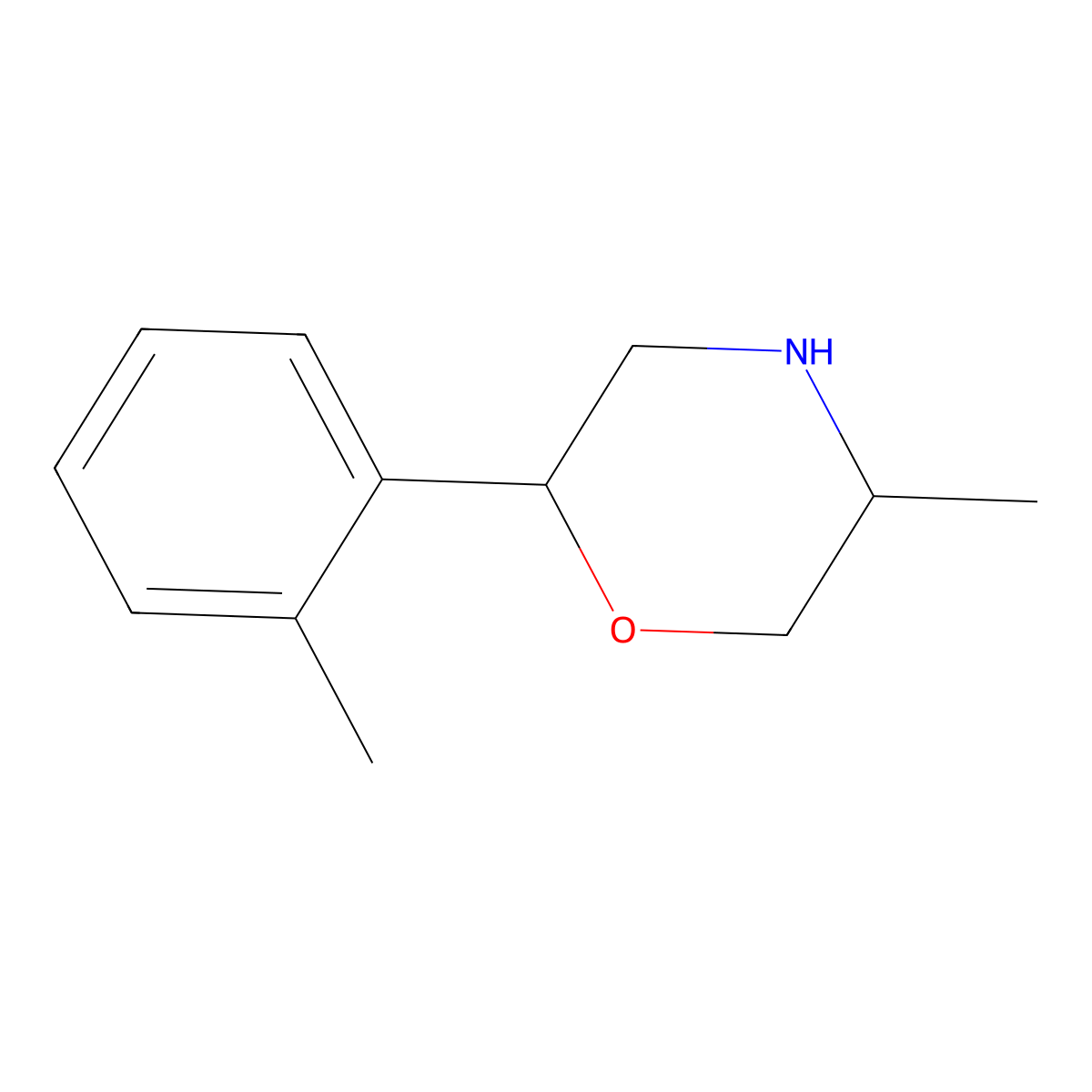 5-Methyl-2-(2-methylphenyl)morpholine molecular structure, CAS 1099679-79-4