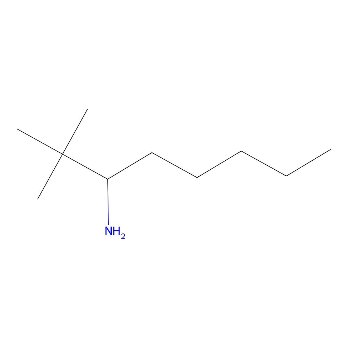 2,2-Dimethyloctan-3-amine molecular structure, CAS 1099683-24-5