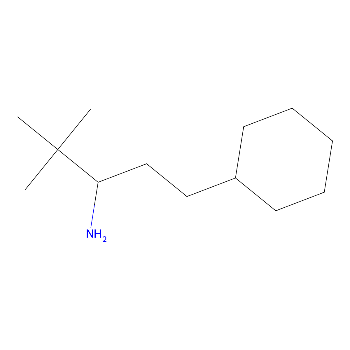 1-Cyclohexyl-4,4-dimethylpentan-3-amine molecular structure, CAS 1099683-31-4