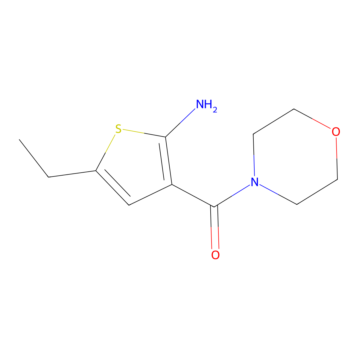 [5-Ethyl-3-(morpholin-4-ylcarbonyl)-2-thienyl]amine molecular structure, CAS 1099685-01-4