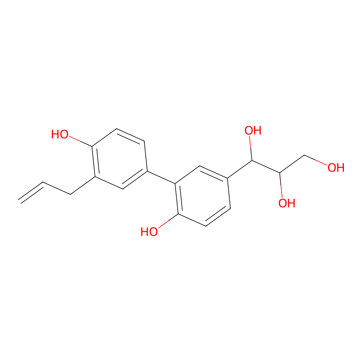 threo-Honokitriol molecular structure, CAS 1099687-80-5