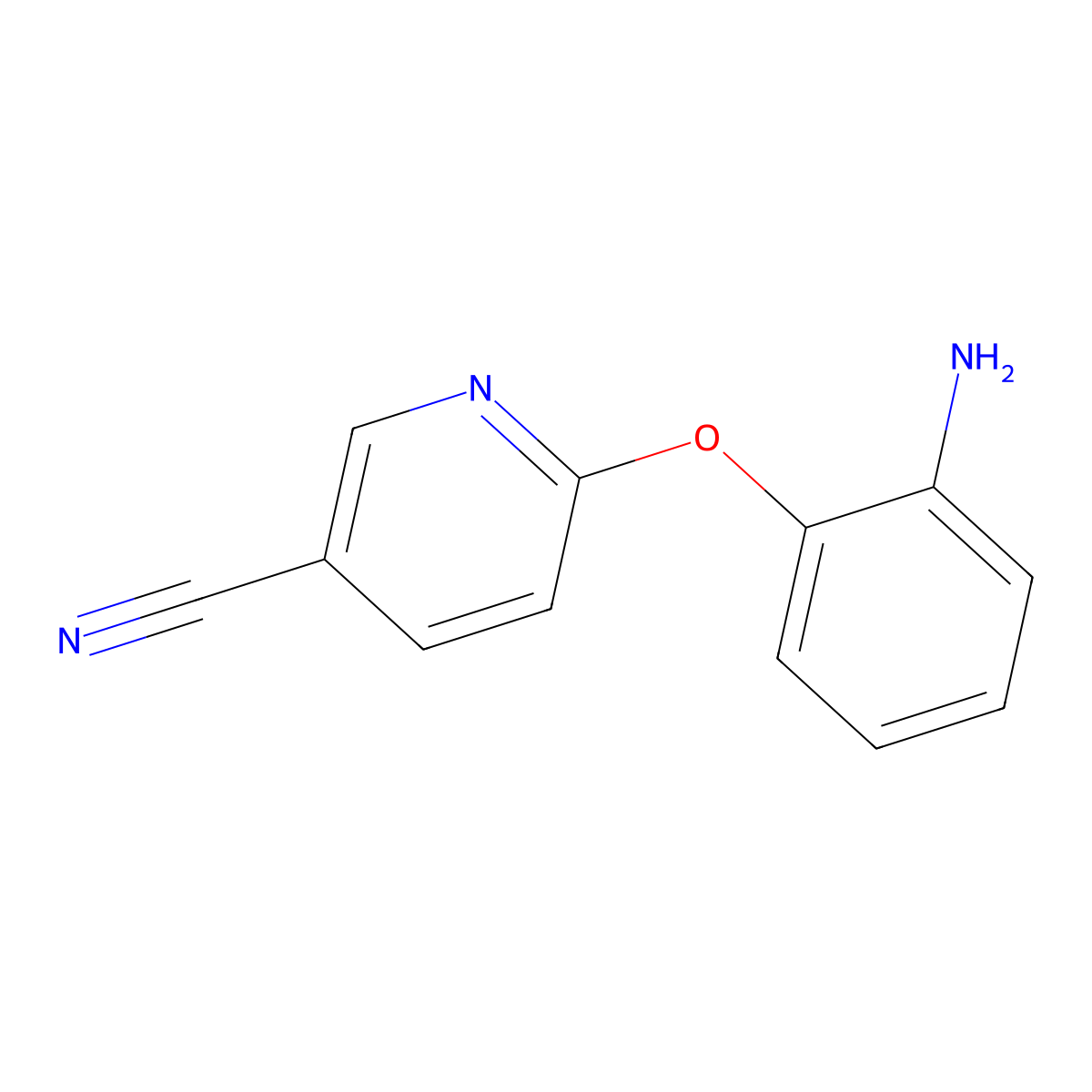 6-(2-Aminophenoxy)nicotinonitrile molecular structure, CAS 1099689-53-8