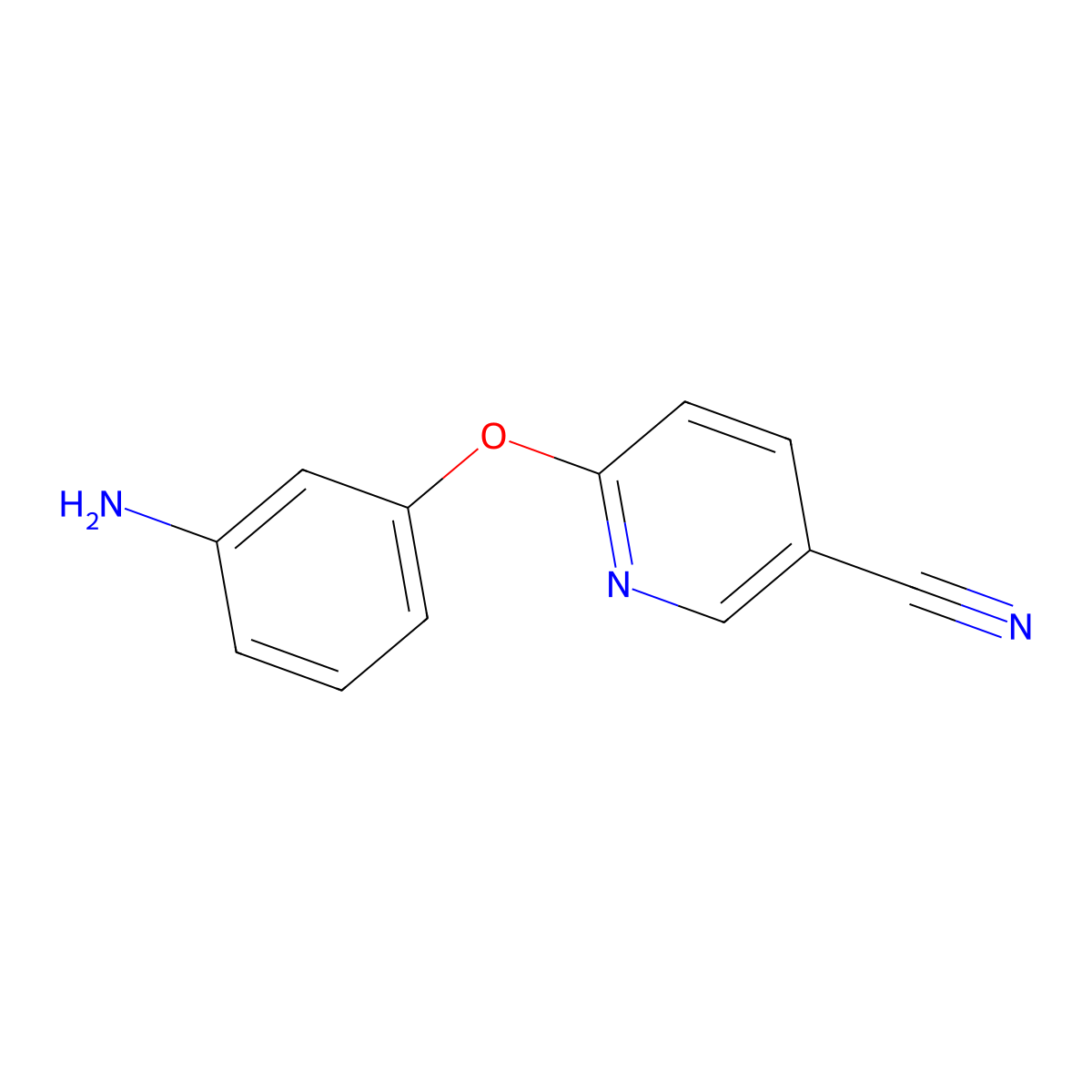 6-(3-Aminophenoxy)pyridine-3-carbonitrile molecular structure, CAS 1099689-56-1