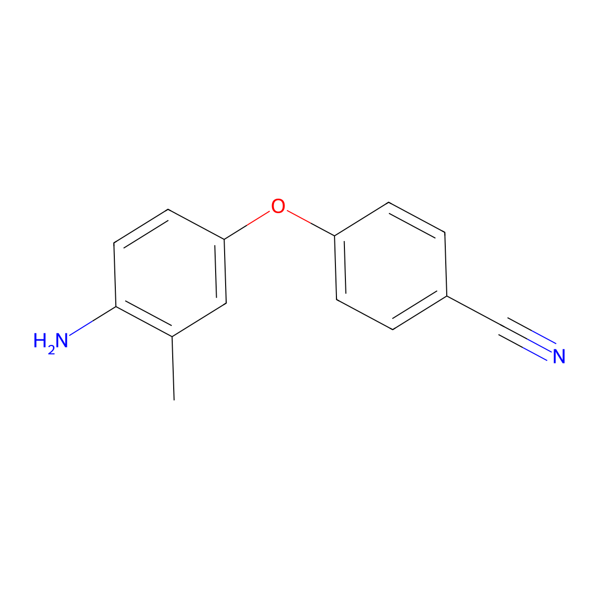 4-(4-Amino-3-methylphenoxy)benzonitrile molecular structure, CAS 1099689-63-0