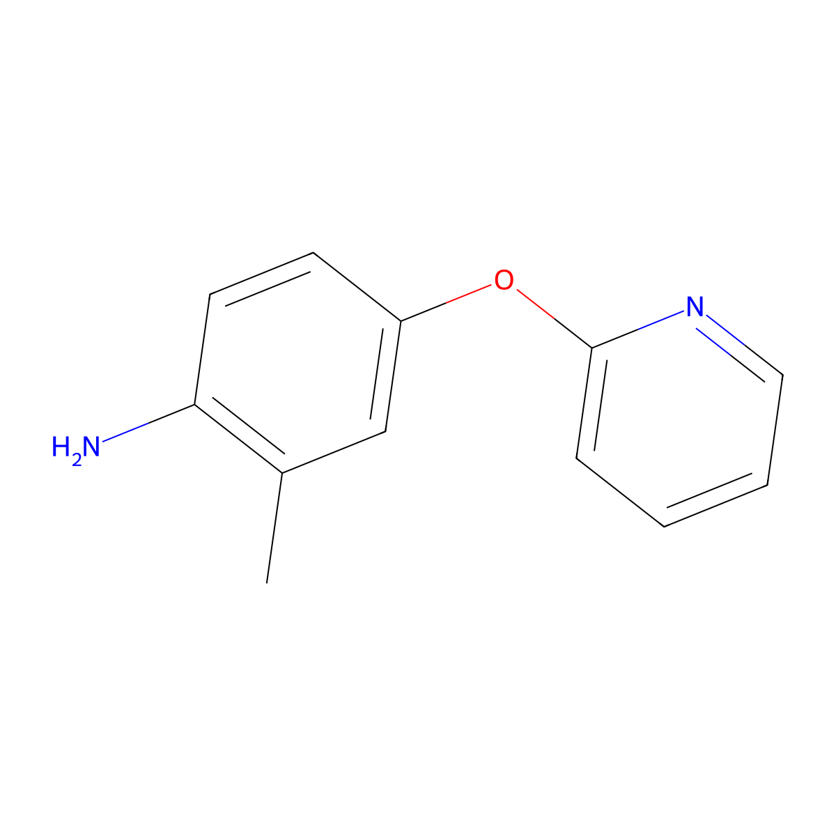 2-Methyl-4-(pyridin-2-yloxy)aniline molecular structure, CAS 1099689-65-2