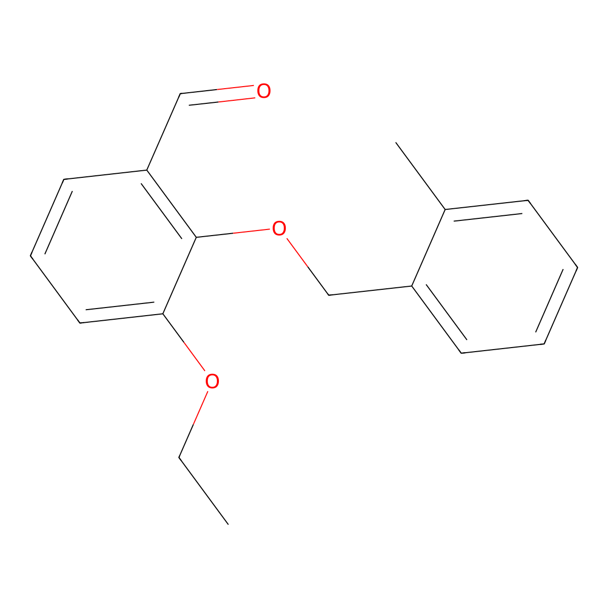 3-Ethoxy-2-((2-methylbenzyl)oxy)benzaldehyde molecular structure, CAS 1099690-88-6