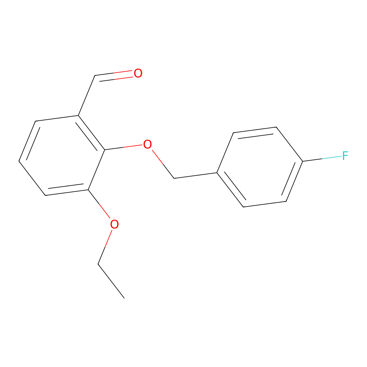 3-Ethoxy-2-((4-fluorobenzyl)oxy)benzaldehyde molecular structure, CAS 1099690-89-7