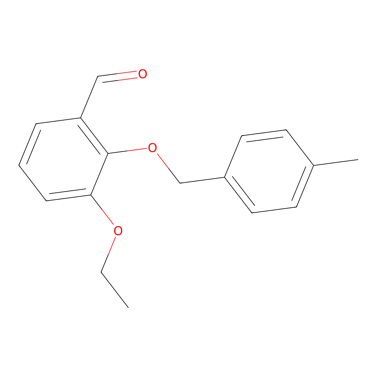 3-Ethoxy-2-((4-methylbenzyl)oxy)benzaldehyde molecular structure, CAS 1099690-90-0