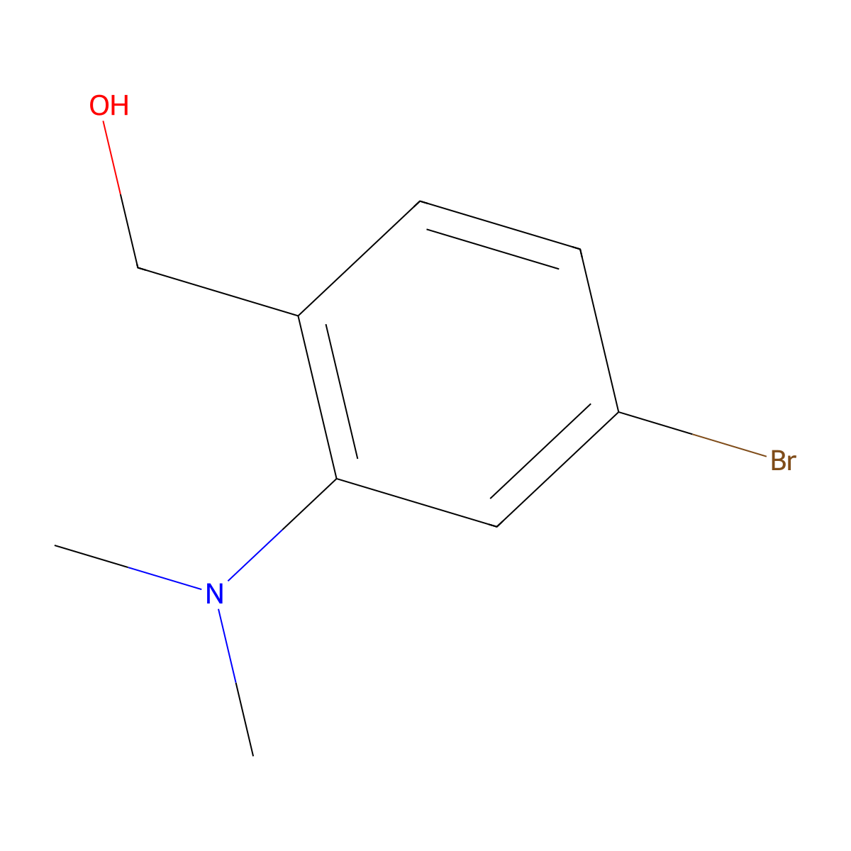 [4-Bromo-2-(dimethylamino)phenyl]methanol molecular structure, CAS 1099693-37-4