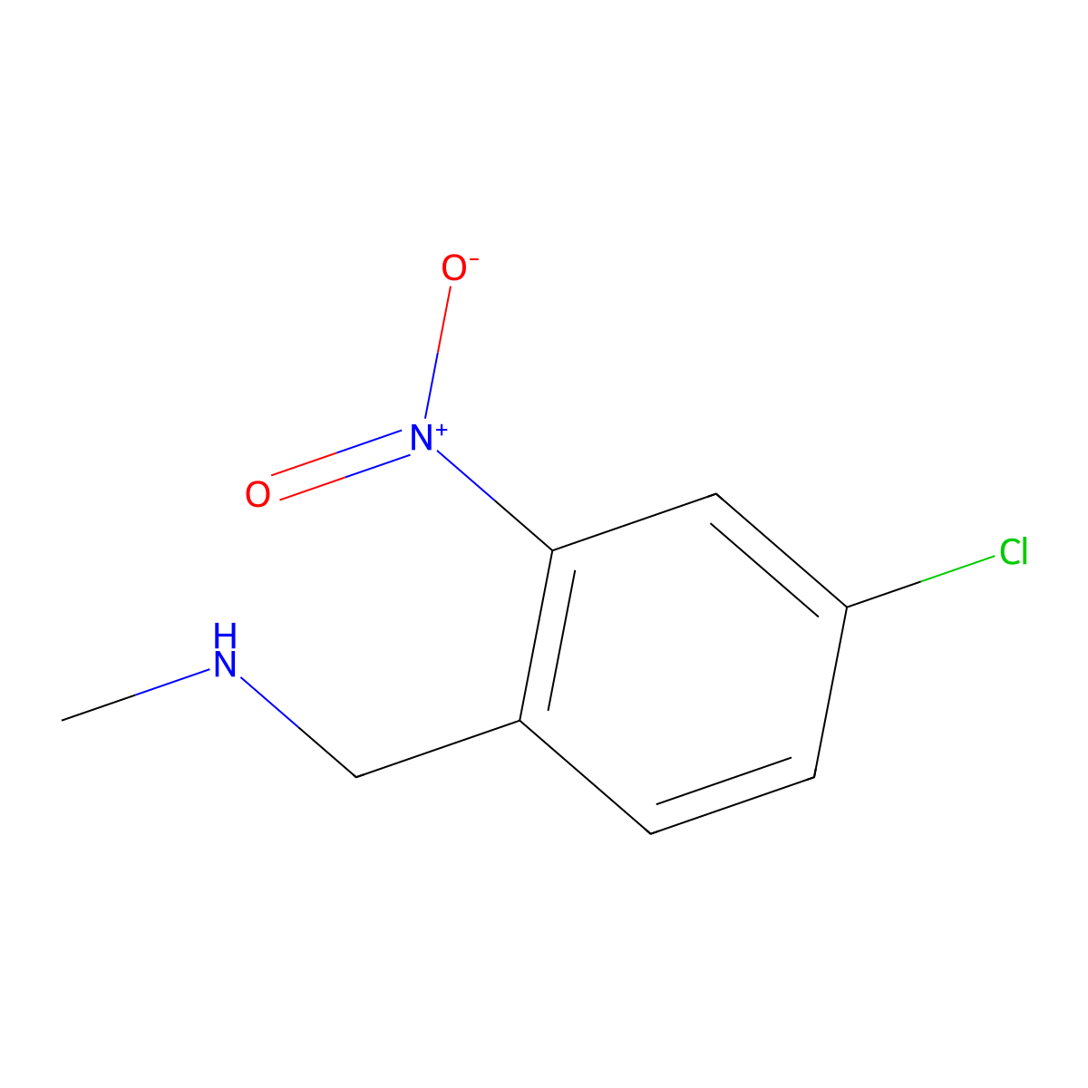 [(4-Chloro-2-nitrophenyl)methyl](methyl)amine molecular structure, CAS 1099708-22-1