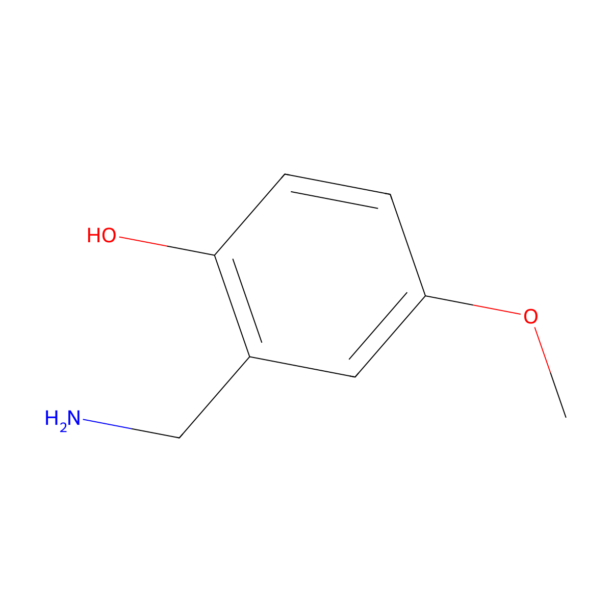 2-(Aminomethyl)-4-methoxyphenol molecular structure, CAS 109972-88-5