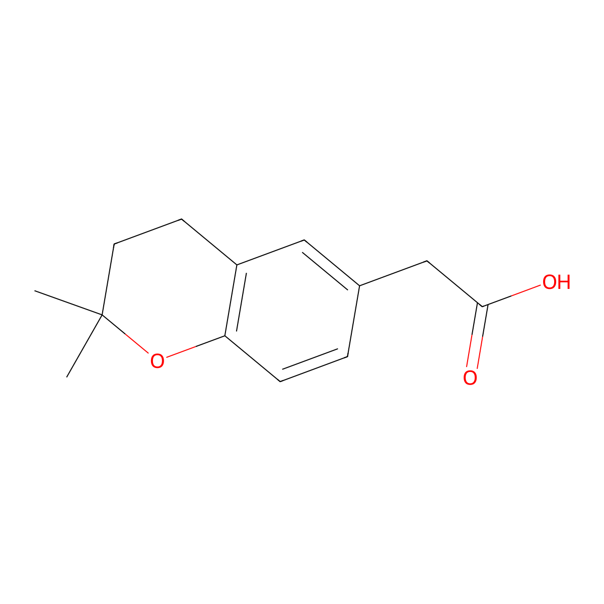 (2,2-dimethyl-3,4-dihydro-2H-chromen-6-yl)acetic acid molecular structure, CAS 109978-87-2