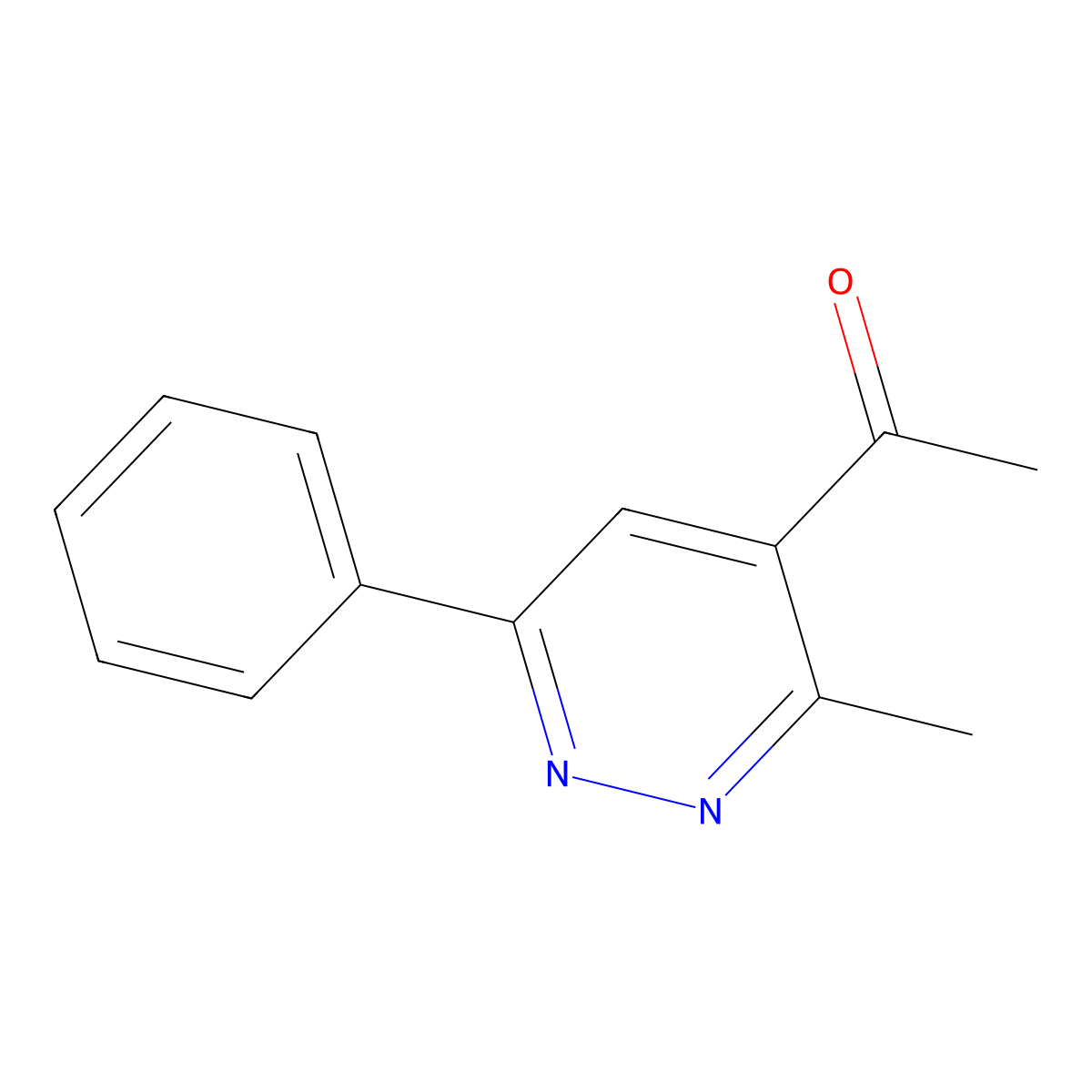 1-(3-Methyl-6-phenylpyridazin-4-YL)ethanone molecular structure, CAS 1099794-37-2