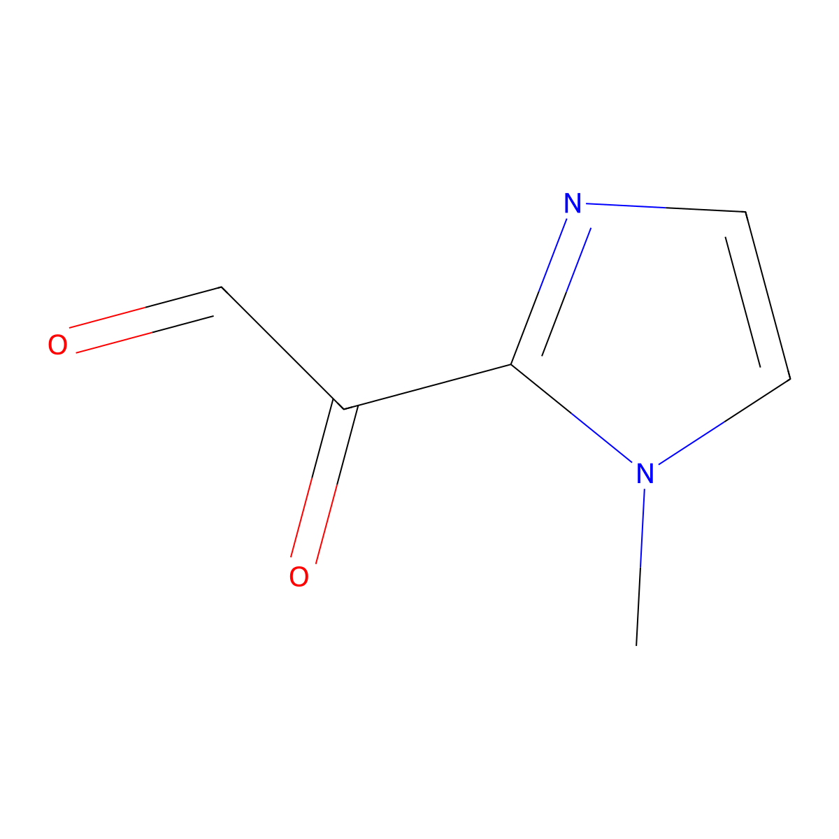 2-(1-methyl-1H-imidazol-2-yl)-2-oxoacetaldehyde molecular structure, CAS 109991-16-4