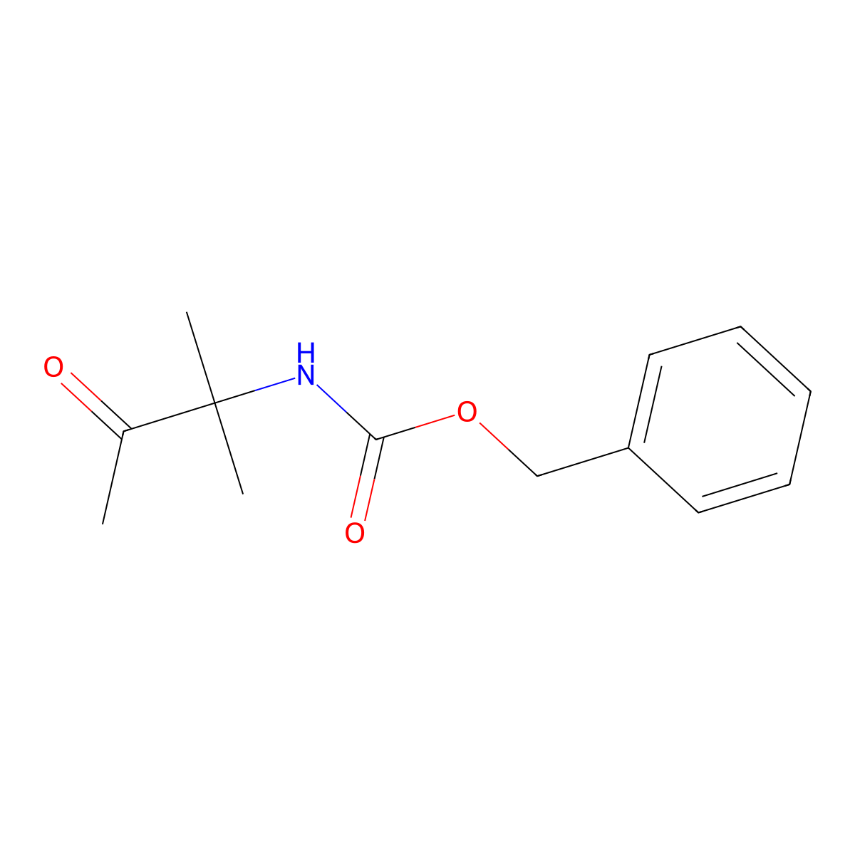 benzyl N-(2-methyl-3-oxobutan-2-yl)carbamate molecular structure, CAS 109991-48-2