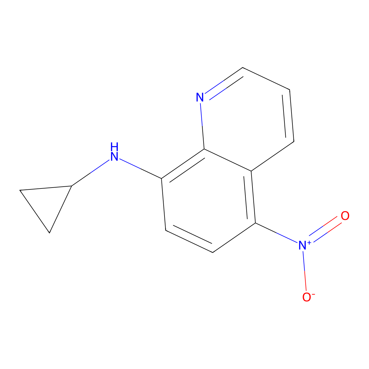 N-Cyclopropyl-5-nitroquinolin-8-amine molecular structure, CAS 1099929-70-0