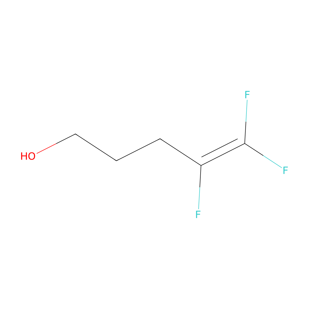 4,5,5-Trifluoro-4-penten-1-ol molecular structure, CAS 109993-33-1