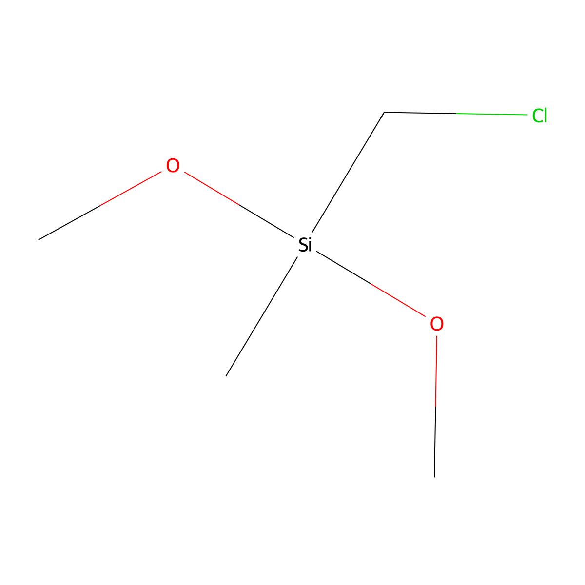 (Chloromethyl)dimethoxymethylsilane molecular structure, CAS 11-21-2